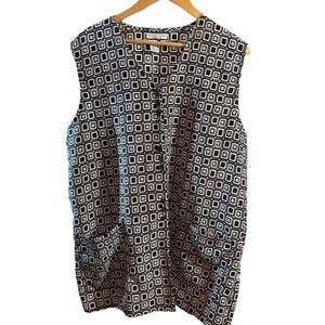 Notations Women's Button-up Vest Sleeveless Size 20W